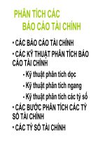 Phân tích các báo cáo tài chính