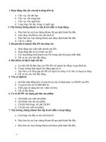 Trắc nghiệm lí thuyết tài chính potx