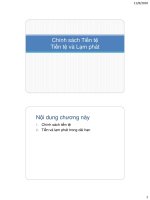 kinh tế học vĩ mô  lý thuyết và ứng dụng chính sách bài giảng chính sách tiền tệ tiền tệ và lạm phát