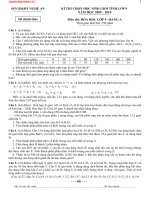 Đề thi và ĐA HSG môn HÓa Nghệ An ( A) 09-10