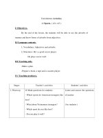 Anh văn 7 - Unit thirteen: Activities - Phần 2 pps