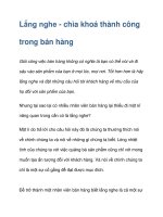 Lắng nghe - chìa khoá thành công trong bán hàng pptx