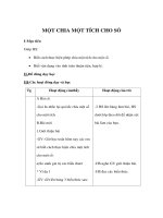 Giáo án toán lớp 4 - MỘT CHIA MỘT TÍCH CHO SỐ pot