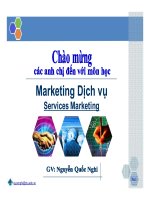 Lý thuyết Marketing Dịch vụ