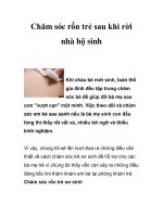 Chăm sóc rốn trẻ sau khi rời nhà hộ sinh pps