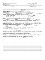 Hóa 9 Tiết 60: Kiểm tra 1 tiết (chuẩn)