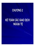 KẾ TOÁN CÁC GIAO DỊCH NGOẠI TỆ