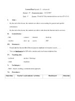 Giáo án Anh văn lớp 11 - Unit 8 - Period 59 pdf