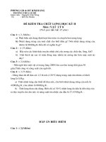 Đề KT Vật Lý 8 HK II