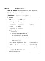 Giáo án Anh văn lớp 8 - Unit 4 - PERIOD 22 - LESSON 2 : SPEAK ppt