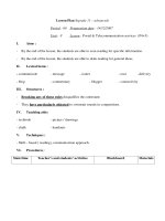 Giáo án Anh văn lớp 11 - Unit 8 - Period 60 pdf