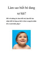 Làm sao biết bé đang sợ hãi? pot