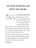 Các vấn đề về bánh nhau cuối thai kỳ: nhau tiền đạo doc