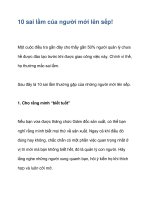 10 sai lầm của người mới lên sếp! pdf