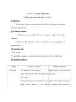 Anh văn 7 - Unit eleven: Keep fit, stay healthy - Phần 5 pdf