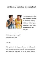 Có thể dùng nước hoa khi mang bầu? pot