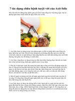 7 tác dụng chữa bệnh tuyệt vời của Axit folic pptx