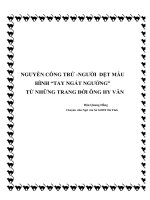 Nguyễn Công Trứ  người dệt mẫu hình “tay ngất ngưởng” từ những trang đời ông Hy Văn