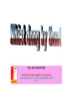 Bài giảng Nhiệt động kĩ thuật pptx