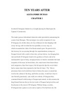 LUYỆN ĐỌC TIẾNG ANH QUA CÁC TÁC PHẨM VĂN HỌC –TEN YEARS AFTER ALEXANDRE DUMAS CHAPTER 1 doc