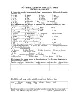 De thi chon doi tuyen HSG mon tieng anh 6