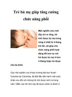 Trẻ bú mẹ giúp tăng cường chức năng phổi pdf