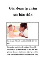 Giai đoạn tự chăm sóc bản thân doc