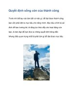 Quyết định sống còn của thành công doc