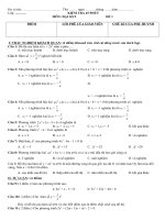 KIỂM TRA ĐS 9 HK2 TIẾT 59