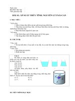 Bài 41 - Áp suất thủy tĩnh - Nguyên lý Pascan