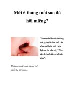 Mới 6 tháng tuổi sao đã hôi miệng? pptx