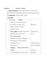 Giáo án Anh văn lớp 8 - UNIT 5 - PERIOD 31 - LESSON 5 : WRITE pdf