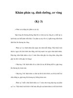 Khám phản xạ, dinh dưỡng, cơ vòng (Kỳ 3) doc