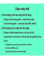 Bài giảng Chọn lựa và cài đặt thở máy (Phần 3) pot