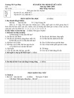 Đề KT TV 2 giữa kì II