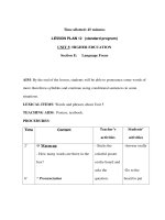 Giáo án anh văn lớp 12 - Time allotted: 45 minutes - UNIT 5: HIGHER EDUCATION Section docx