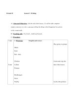 Giáo án Anh văn lớp 9 - Unit 3 - Period 19 - Lesson 5 : Writing doc