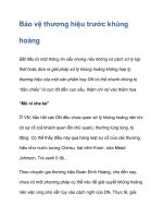 Bảo vệ thương hiệu trước khủng hoảng pps