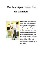 Con bạn có phải là một đứa trẻ chậm lớn? pptx
