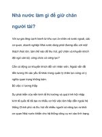 Nhà nước làm gì để giữ chân người tài? doc