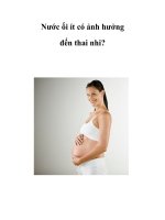 Nước ối ít có ảnh hưởng đến thai nhi? pdf