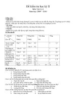 Đề thi hock kỳ II vật lý 6(có ma trận đề)