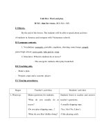 Anh văn lớp 7 - Unit five: Work and play. B/ It’s time for resess. (B3+ B4 + B5) pptx