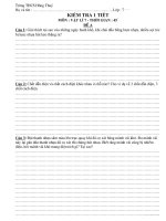 kiểm ta 1 tiết HKII