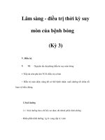 Lâm sàng - điều trị thời kỳ suy mòn của bệnh bỏng (Kỳ 3) ppsx