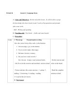 Giáo án Anh văn lớp 9 - Unit 5 - Period 34 - Lesson 6 : Language focus doc