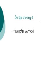 Ôn tập chương 4: TÌNH CẢM VÀ Ý CHÍ potx