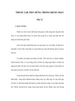 THUỐC LỢI TIỂU DÙNG TRONG BỆNH THẬN (Kỳ 1) pptx