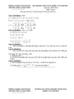 Đề thi HSNK vòng trường