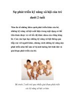 Sự phát triển kỹ năng xã hội của trẻ dưới 2 tuổi pps